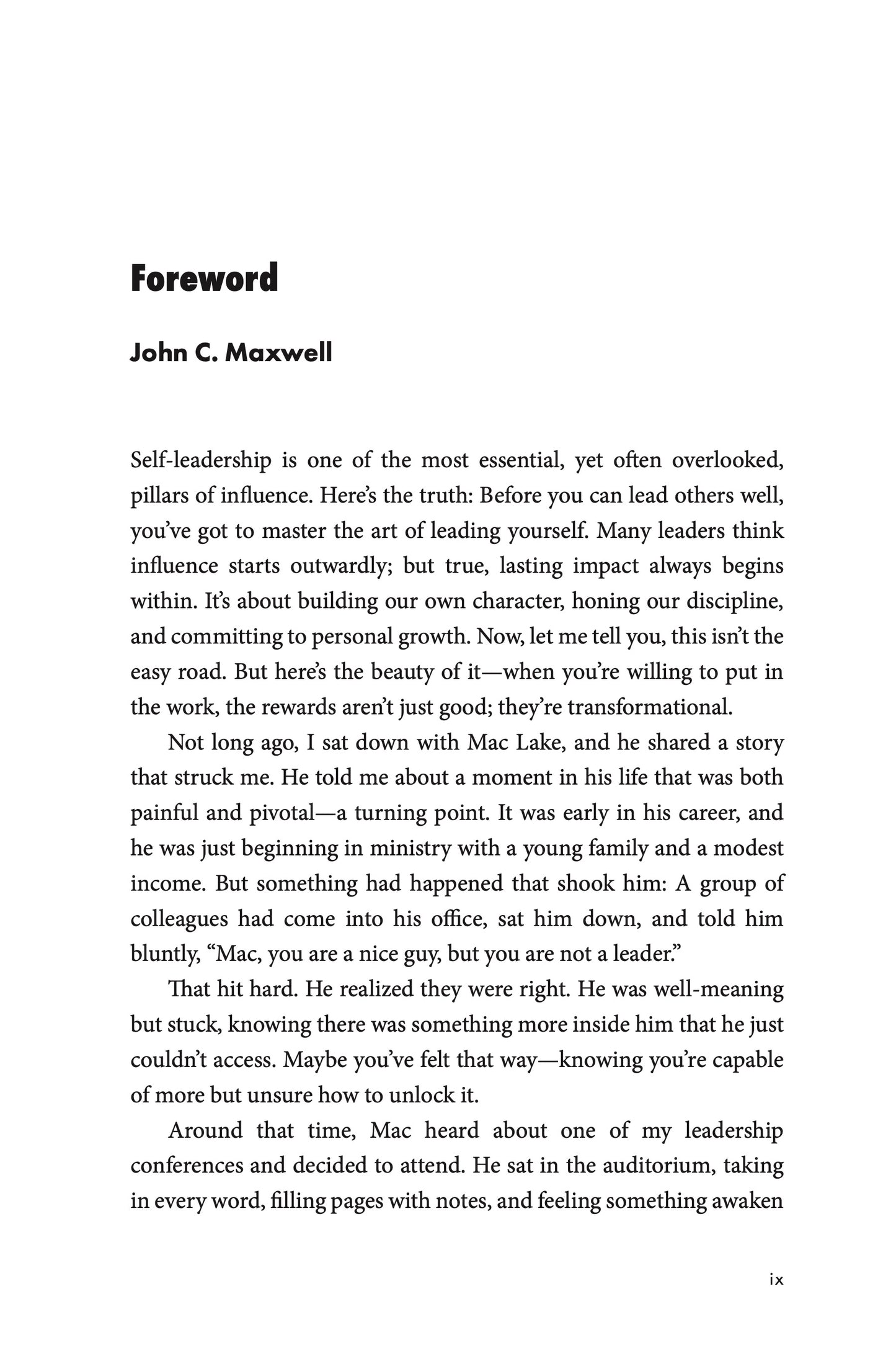 Leading Yourself